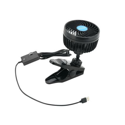 Ventiliatorius su segtuku USB 4W/5V juodas