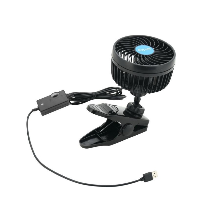 Ventiliatorius su segtuku USB 4W/5V juodas