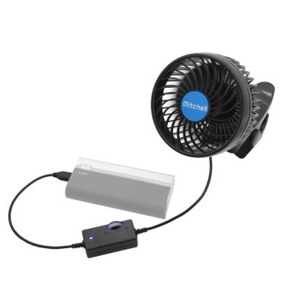 Ventiliatorius su segtuku USB 4W/5V juodas