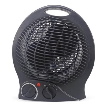 Ventiliatorius su šildymo elementu 1000/2000W/230V juodas