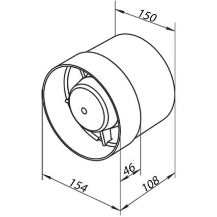 Ventiliatorius VENTS 150VKO pipeline 15cm