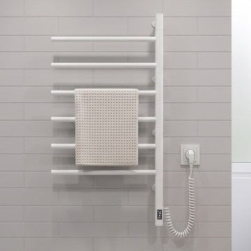 Vertaduro - Elektrinis sukamas rankšluosčių džiovintuvas su termostatu ARA 105W/230V 80x49 cm IP44 balta