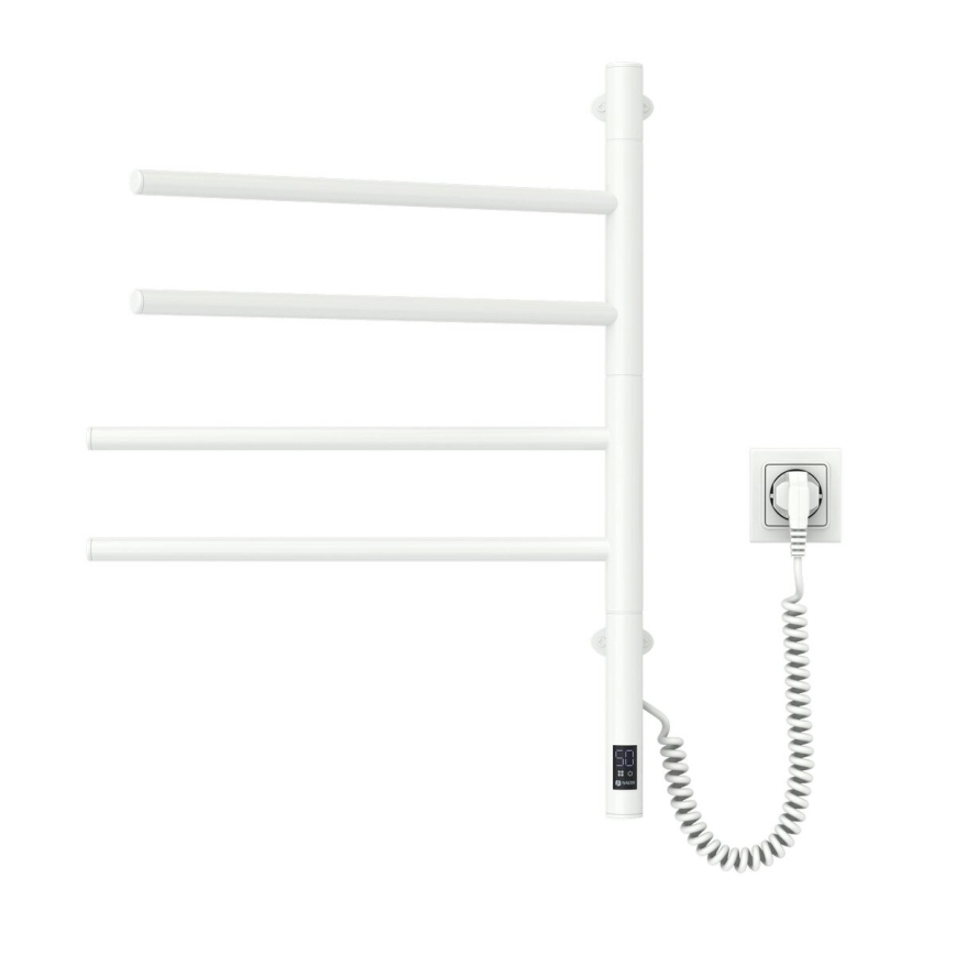 Vertaduro - Elektrinis pasukamas rankšluosčių džiovintuvas su termostatu ARA 60W/230V 65x49 cm IP44 balta