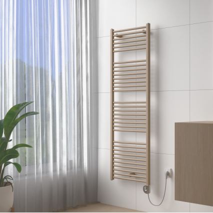 Vertaduro - Vonios kambario radiatorius su termostatu DENISE, 600 W, 154 x 50 cm, taupe