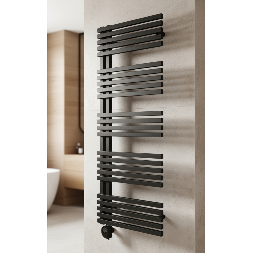 Vertaduro - Vonios radiatorius su termostatu MICHELLE 600W 129x50 cm antracitas