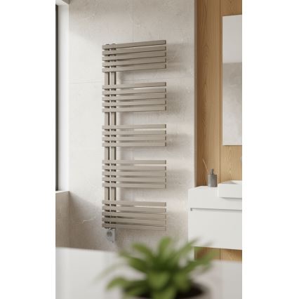 Vertaduro - Vonios radiatorius su termostatu MICHELLE 600W 129x50 cm rudos pilkos spalvos
