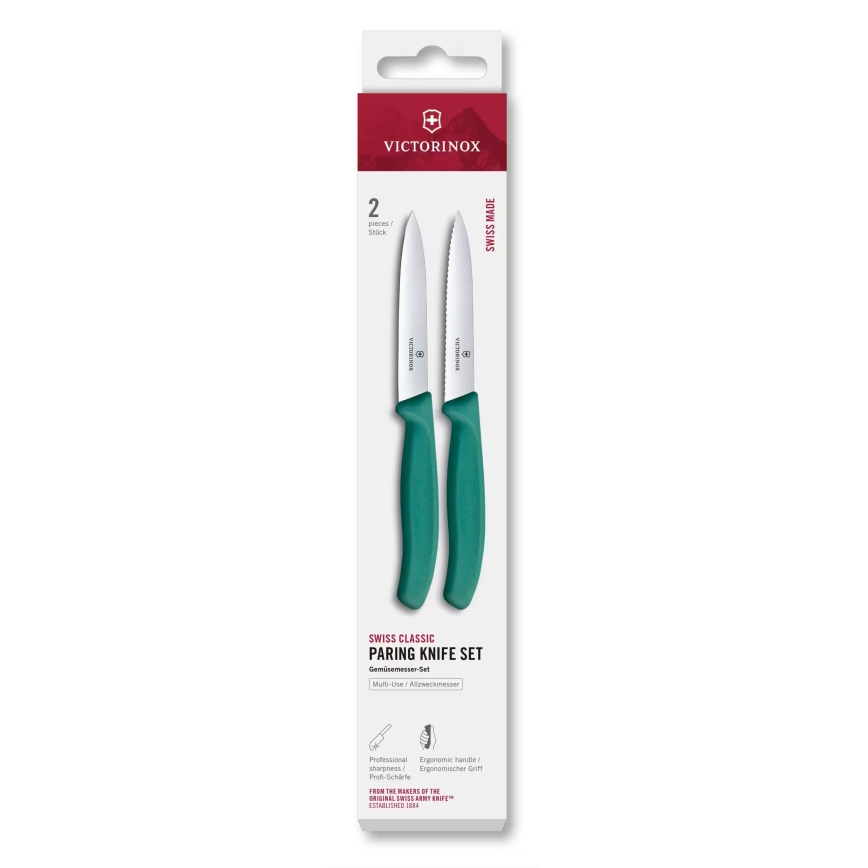 Victorinox - Daržovių peilių rinkinys SWISS CLASSIC 10 cm 2 vnt. turkio spalvos