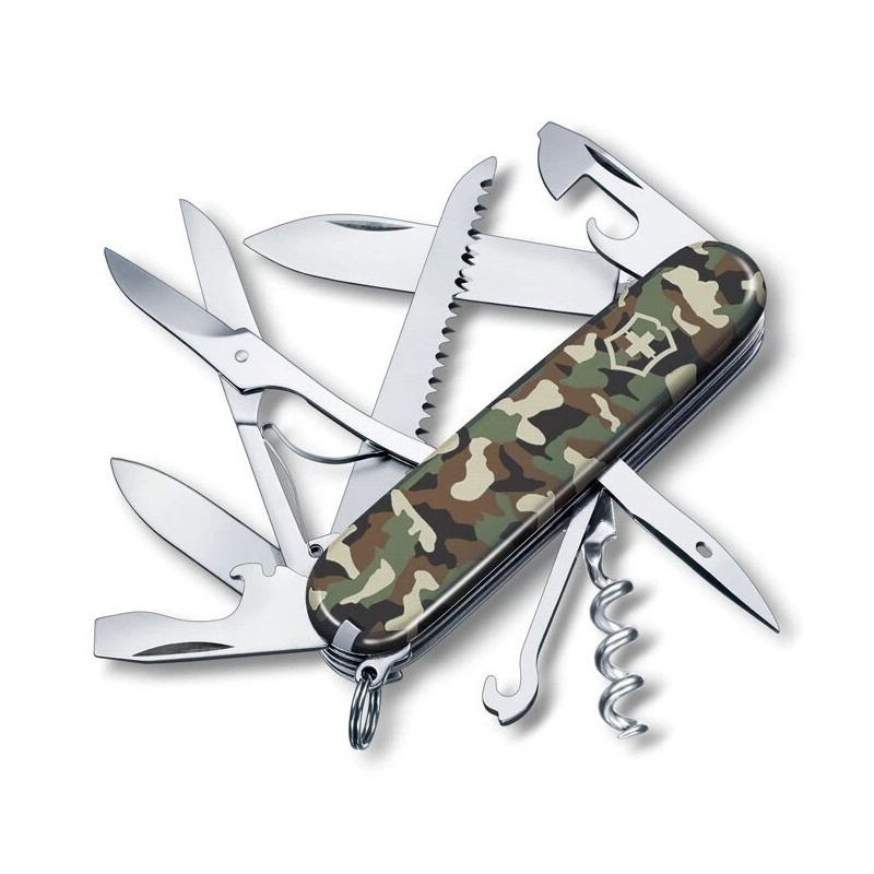 Victorinox - Daugiafunkcis kišeninis peilis HUNTSMAN 9,1 cm/15 funkcijos kamufliažas