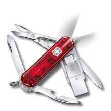 Victorinox – Daugiafunkcis kišeninis peilis su USB laikmena  6 cm/11 funkcijų raudonas