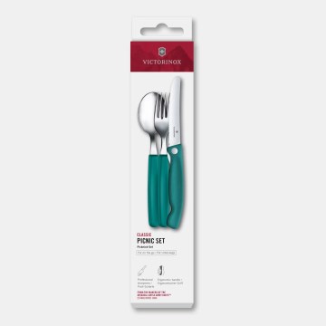 Victorinox - Pikniko stalo įrankių rinkinys SWISS CLASSIC, 3 vnt., turkio spalvos