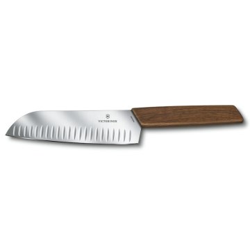 Victorinox - santoku virtuvinis peilis SWISS MODERN 17 cm riešutmedis