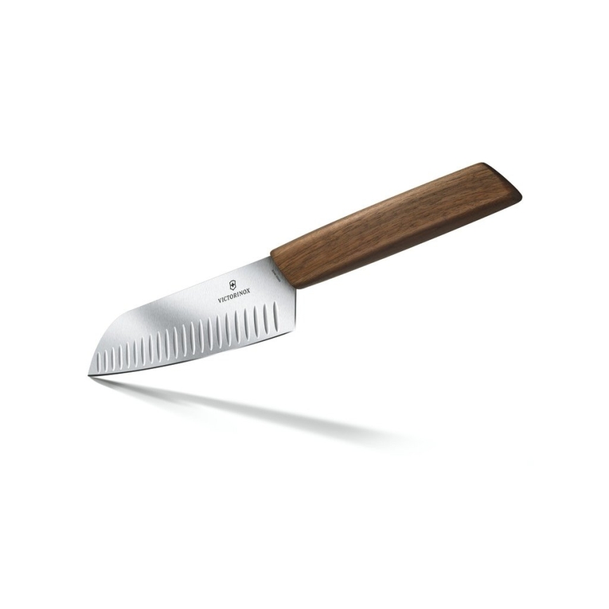 Victorinox - santoku virtuvinis peilis SWISS MODERN 17 cm riešutmedis