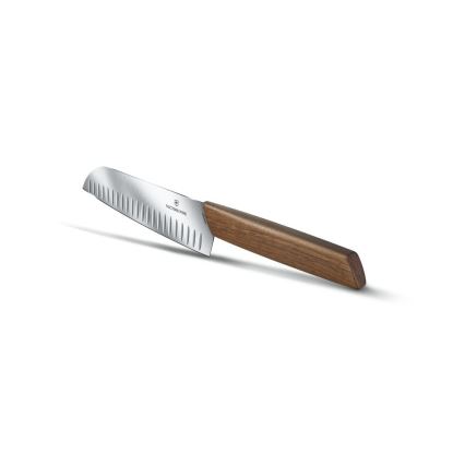 Victorinox - santoku virtuvinis peilis SWISS MODERN 17 cm riešutmedis