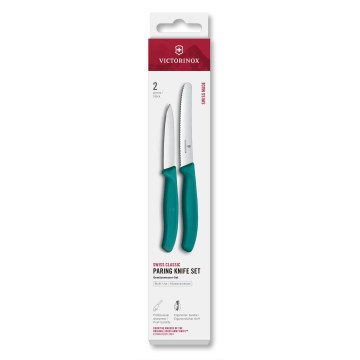 Victorinox - SWISS CLASSIC 2 dalių daržovių peilių rinkinys, turkio spalvos