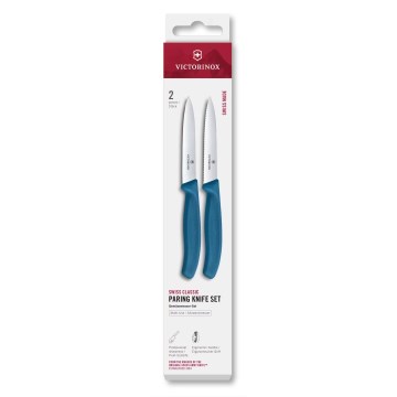 Victorinox - SWISS CLASSIC daržovių peilių rinkinys 10 cm, 2 vnt., mėlynas