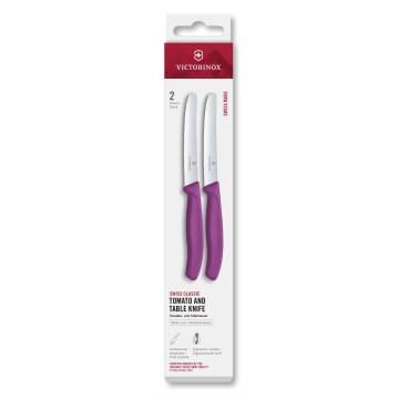 Victorinox - SWISS CLASSIC daržovių peilių rinkinys 11 cm, 2 vnt., violetinis
