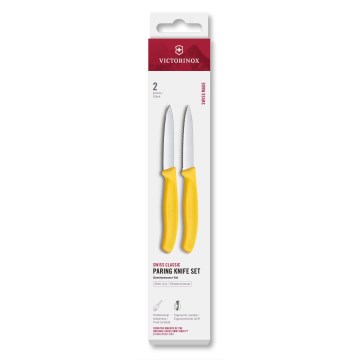 Victorinox - SWISS CLASSIC daržovių peilių rinkinys 8 cm, 2 vnt., geltonas