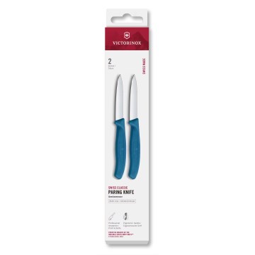 Victorinox - SWISS CLASSIC daržovių peilių rinkinys, 8 cm, 2 vnt., mėlynas