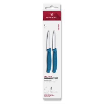 Victorinox - SWISS CLASSIC daržovių peilių rinkinys, 8 cm, 2 vnt., mėlynas