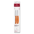 Victorinox - SWISS CLASSIC daržovių peilių rinkinys 8 cm, 2 vnt., oranžinis