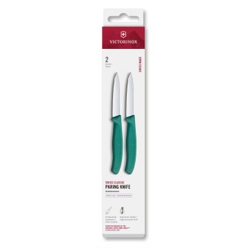 Victorinox - SWISS CLASSIC daržovių peilių rinkinys, 8 cm, 2 vnt., turkio spalvos