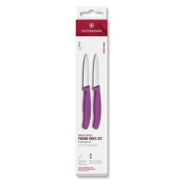 Victorinox - SWISS CLASSIC daržovių peilių rinkinys 8 cm, 2 vnt., violetinė