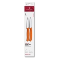 Victorinox - SWISS CLASSIC virtuvinių daržovių peilių rinkinys, 8 cm, 2 vnt., oranžinis