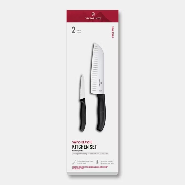Victorinox - SWISS CLASSIC virtuvinių peilių rinkinys, 2 vnt., juodas
