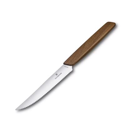 Victorinox - SWISS MODERN steiko peilių rinkinys, 12 cm, 2 vnt., riešutmedis