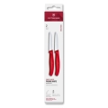 Victorinox - Virtuvinis daržovių peilių rinkinys SWISS CLASSIC 8 cm, 2 vnt., raudonas