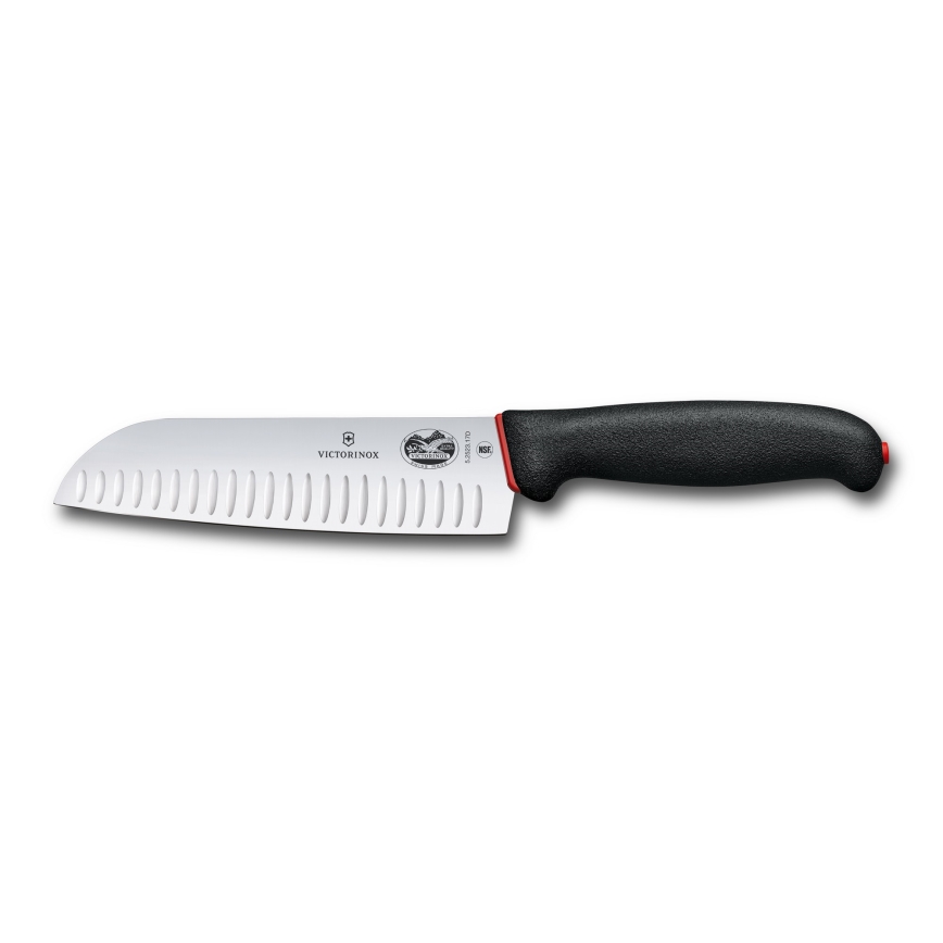 Victorinox - Virtuvinis santoku peilis DUAL GRIP 17 cm juodas