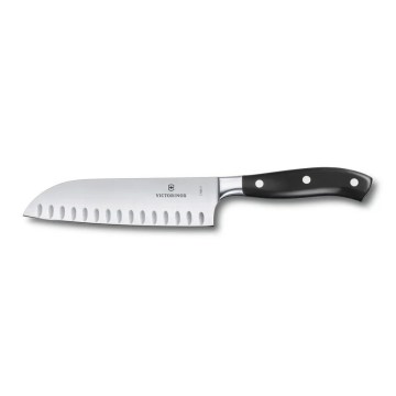 Victorinox - virtuvinis santoku peilis GRAND MAITRE, 17 cm, juodas