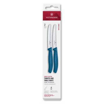 Victorinox - Virtuvinių daržovių peilių rinkinys SWISS CLASSIC 11 cm, 2 vnt., mėlynas