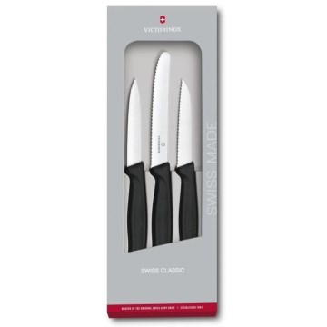 Victorinox - Virtuvinių peilių rinkinys daržovėms 3 vnt. juoda