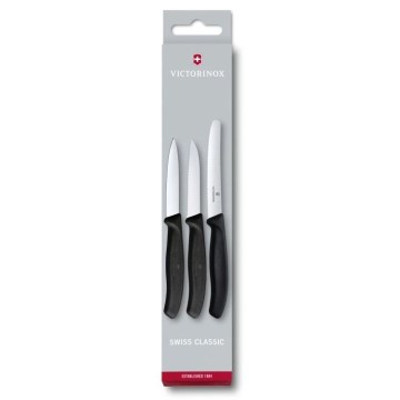 Victorinox - Virtuvinių peilių rinkinys daržovėms 3 vnt. juoda