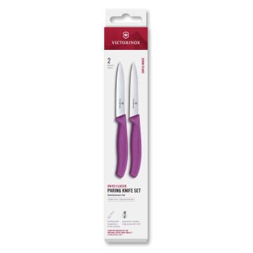 Victorinox - Virtuvinių peilių rinkinys daržovėms SWISS CLASSIC, 10 cm, 2 vnt., violetinė