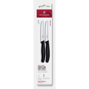 Victorinox - Virtuvinių peilių rinkinys daržovėms SWISS CLASSIC, 11 cm, 2 vnt., juodos spalvos