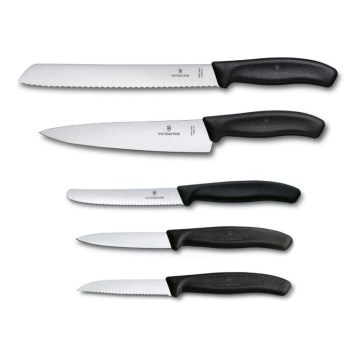 Victorinox - virtuvinių peilių rinkinys SWISS CLASSIC, 5 vnt., juodas