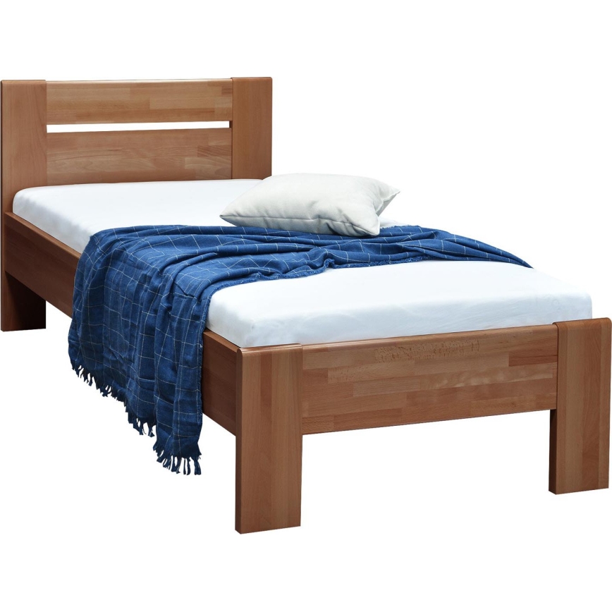 Viengulė lova AMBER 90x200 cm, slyvų spalvos