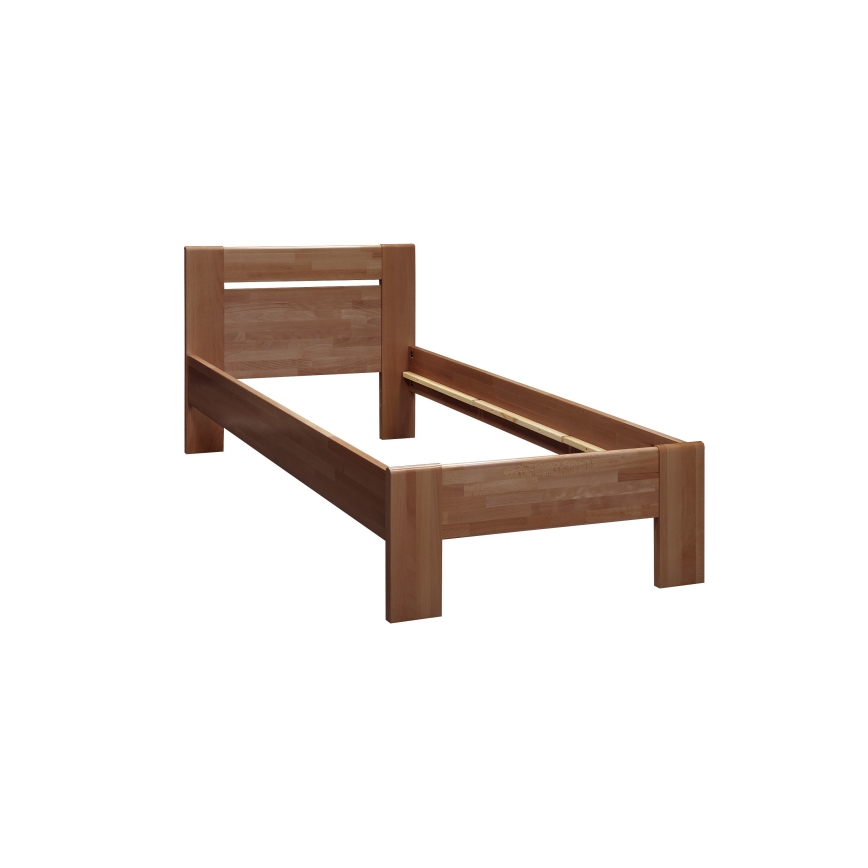 Viengulė lova AMBER 90x200 cm, slyvų spalvos