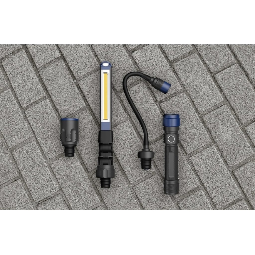 Viking - Įkraunama LED žibintuvė 3 viename LED/5V IPX4 380 lm 2200 mAh