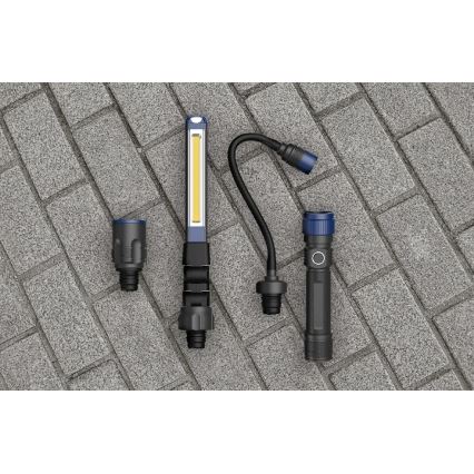 Viking - reguliuojamas LED įkraunamas žibintuvėlis 3 viename LED/5V IPX4 380 lm 2200 mAh