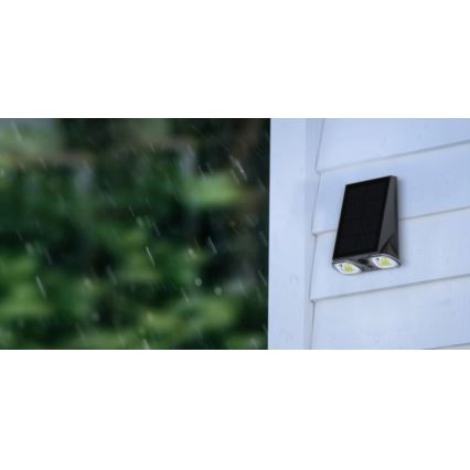 Viking - LED reguliuojamas saulės sieninis šviestuvas su jutikliu LED/1,3W/3,7V IP44 4000K 2000 mAh