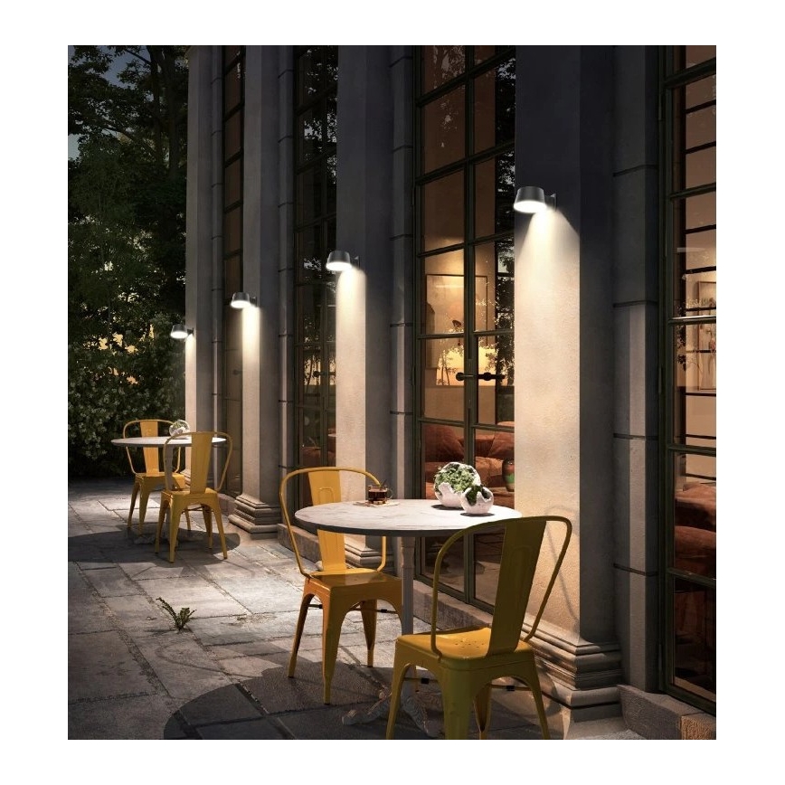 Viking - reguliuojamas saulės sieninis LED šviestuvas su jutikliu LED/1W/3,7V IP44 4000K 2000 mAh