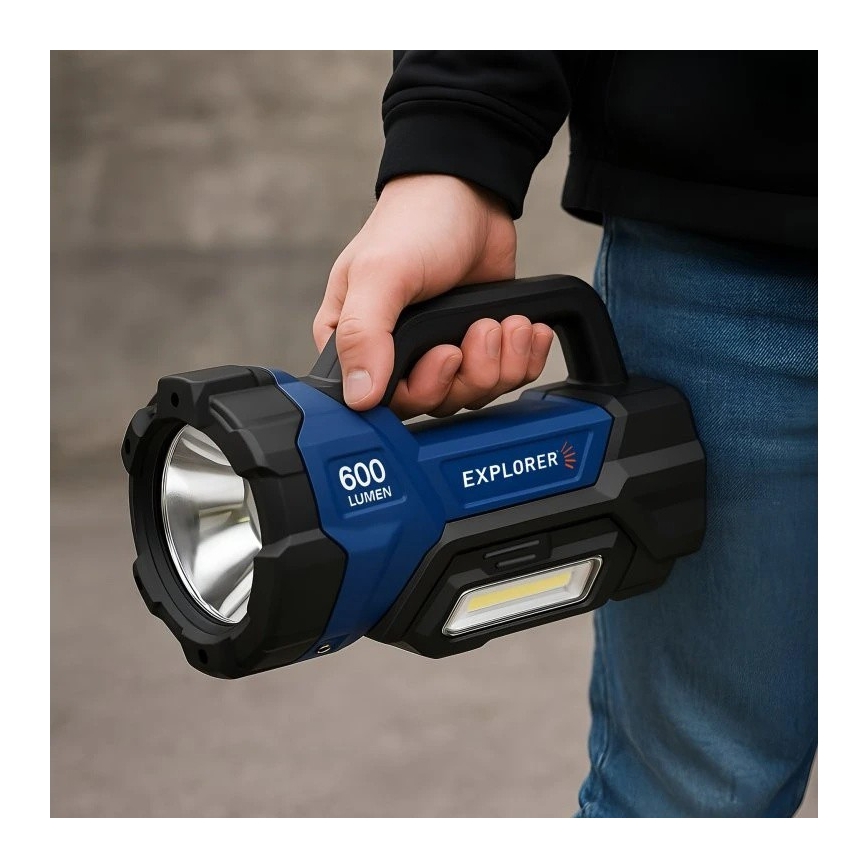 Viking - reguliuojamo ryškumo įkraunamas LED žibintuvėlis LED/5V IPX4 1000 lm 8000 mAh