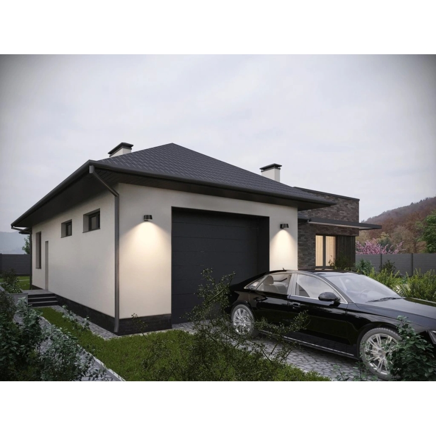 Viking - reguliuojamas saulės sieninis LED šviestuvas su jutikliu LED/1W/3,7V IP44 4000K 2000 mAh