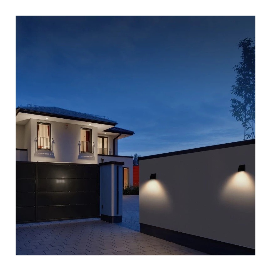 Viking - reguliuojamas LED saulės sieninis šviestuvas su jutikliu LED/2W/3,7V IP54 4000K 2000 mAh