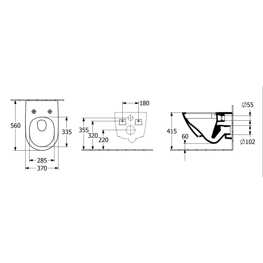 Villeroy & Boch 4670T0R1 - Pakabinamas klozetas SUBWAY 3.0 keramika/balta