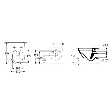 Villeroy & Boch 4670T0T2 - Pakabinamas unitazas SUBWAY 3.0 keramika/balta