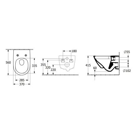 Villeroy & Boch 4670TS01 - pakabinamas unitazas su SoftClose sėdyne SUBWAY 3.0 keramika/balta